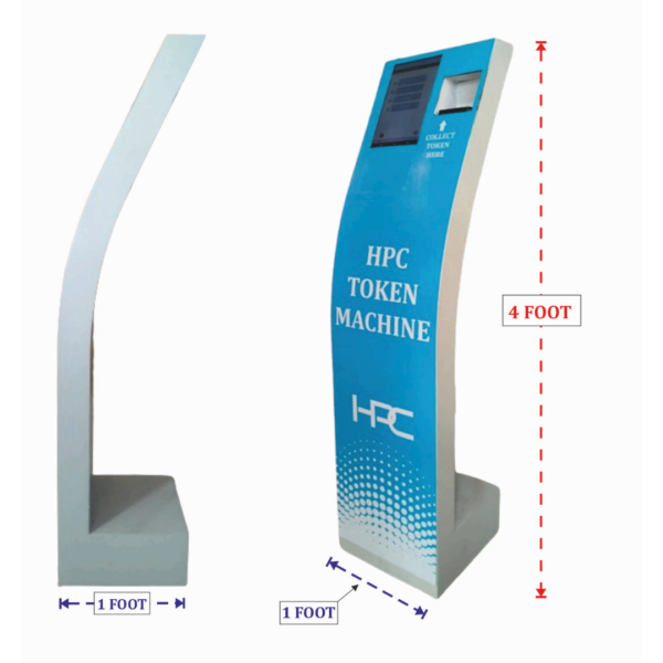 Tck Token Machine HPC 41- Touch Based Kiosk Token Dispenser Machine – HPC Embedded Tech ...