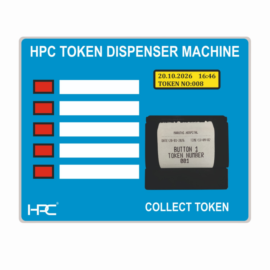HPC 22- 5 Button Token Dispenser Machine – HPC Embedded Tech Private ...