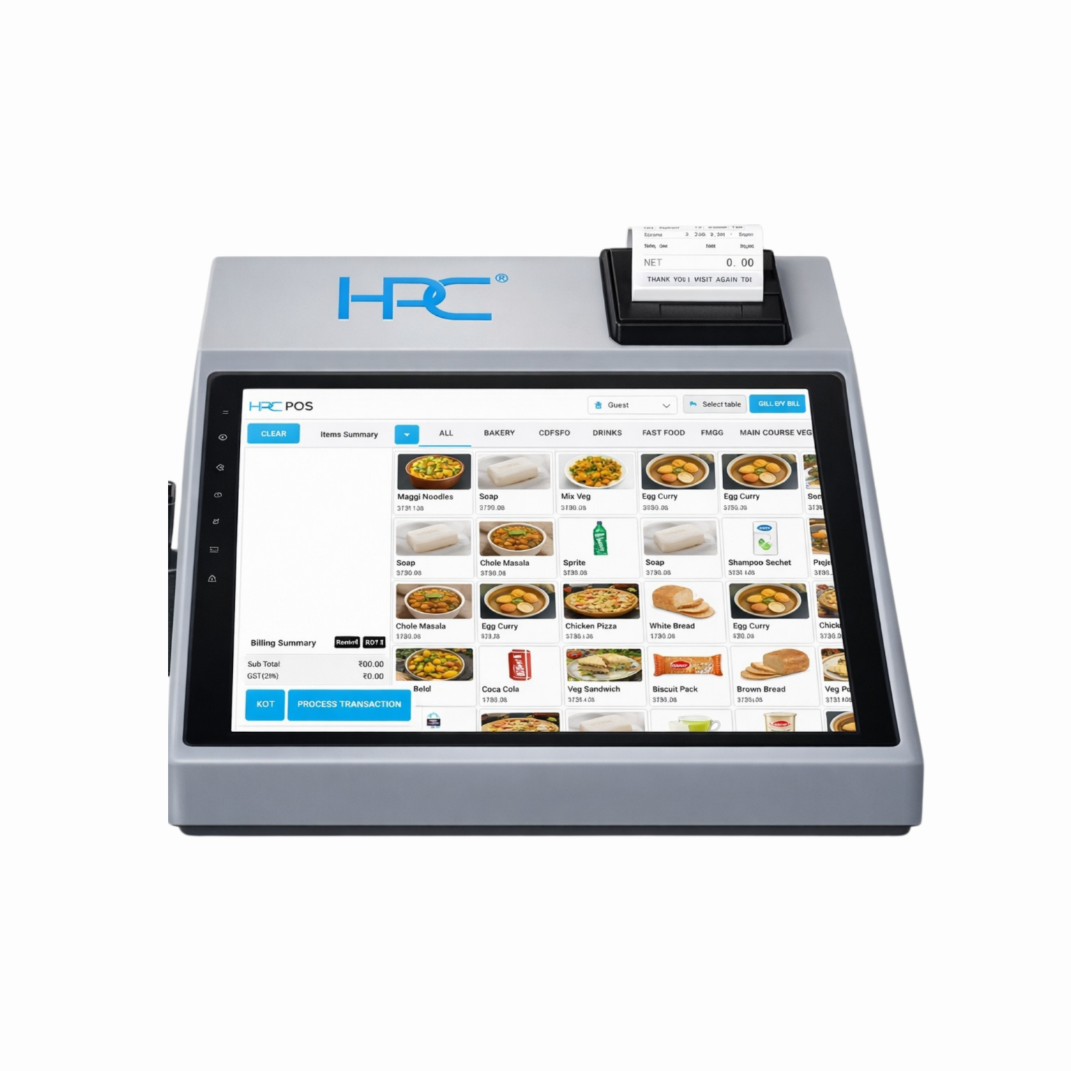 HPC 64- 10 Inch POS Billing Machine with Scanner – HPC Embedded Tech