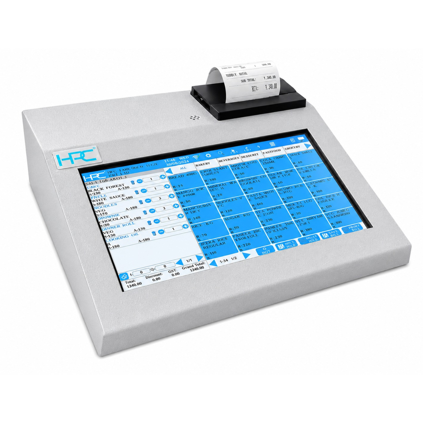 HPC 64- 10 Inch POS Billing Machine with Scanner