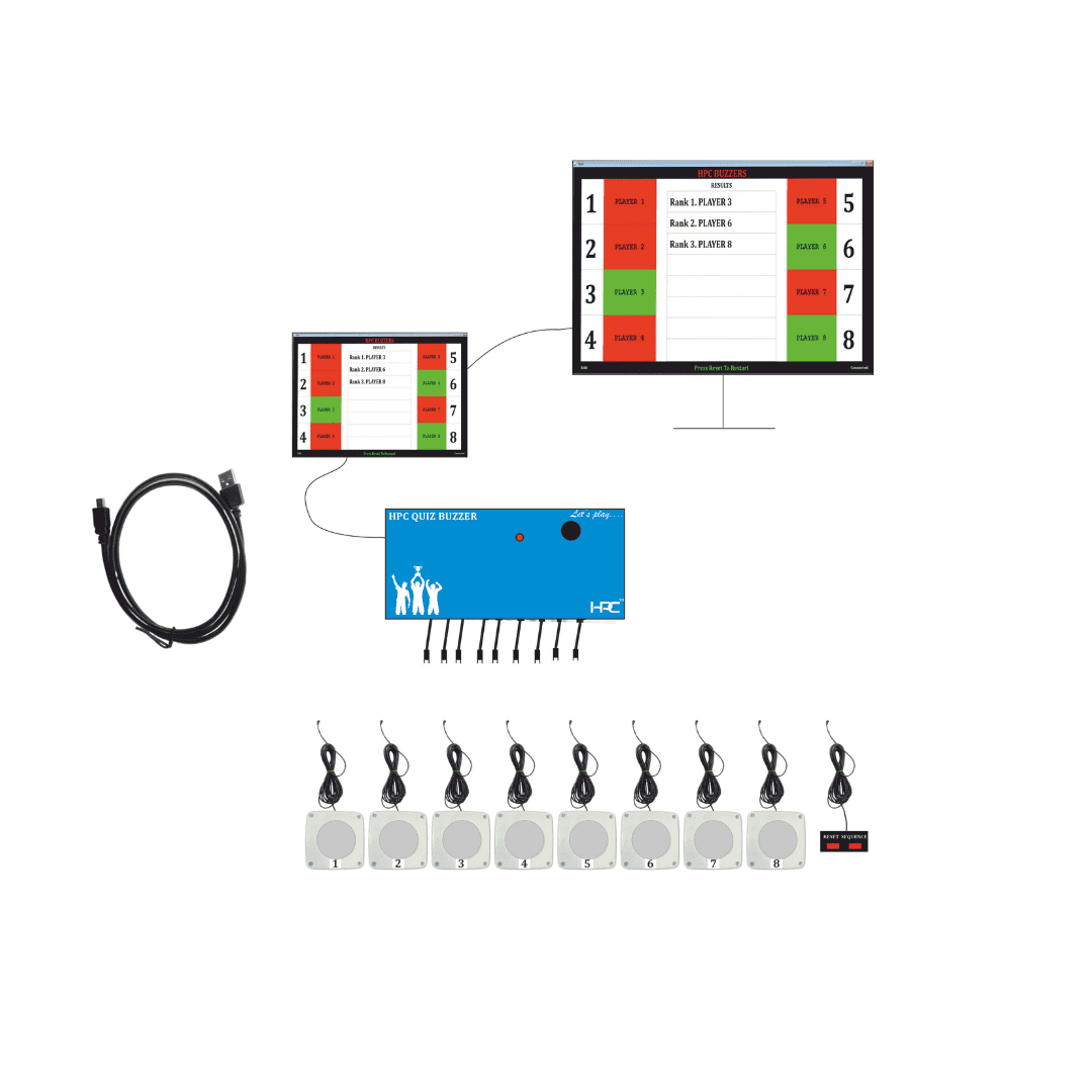 HPC204- 8 User Quiz Buzzer System With Desktop Application Version 1